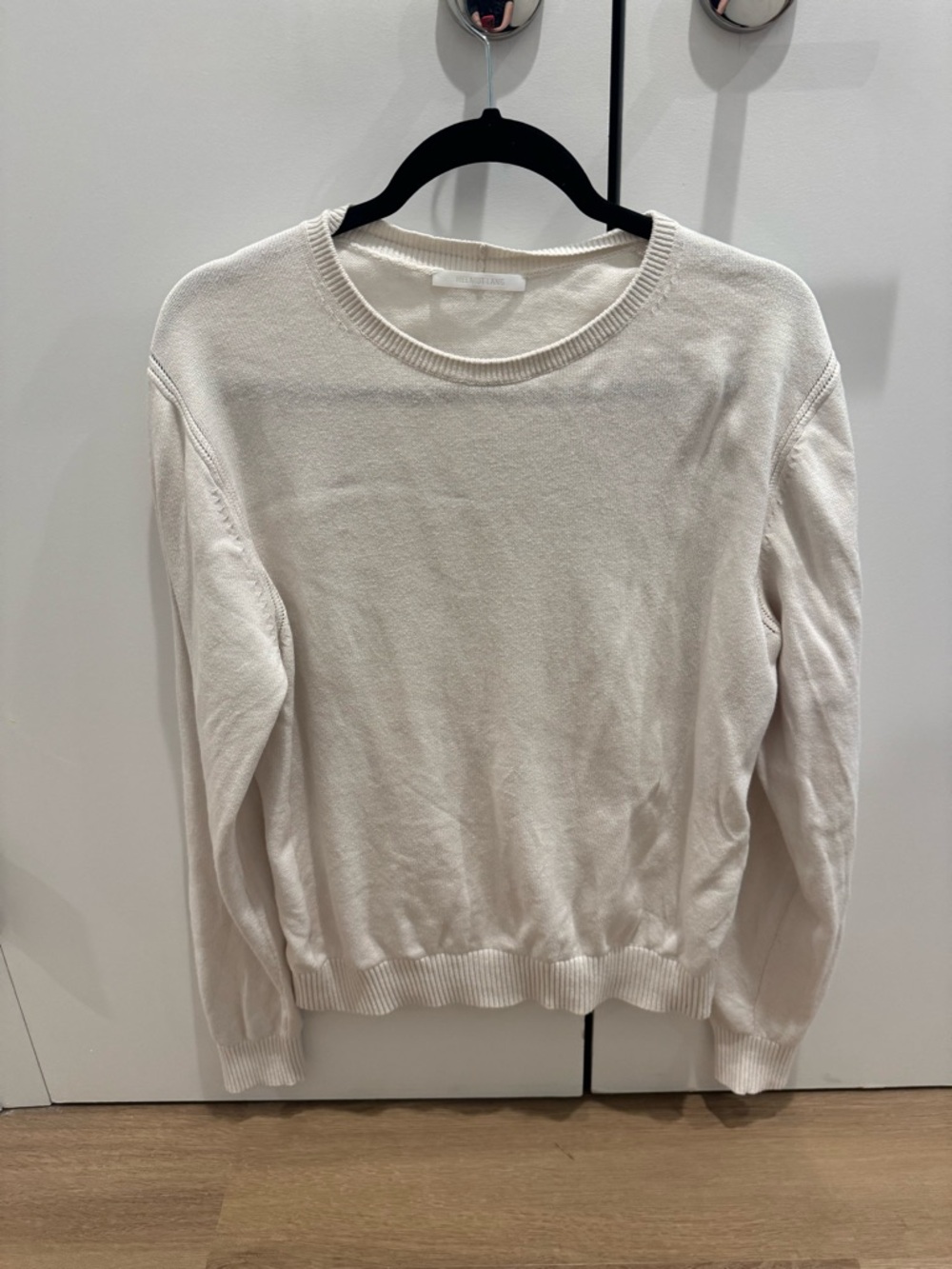 Helmut Lang Cream Crewneck Sweater